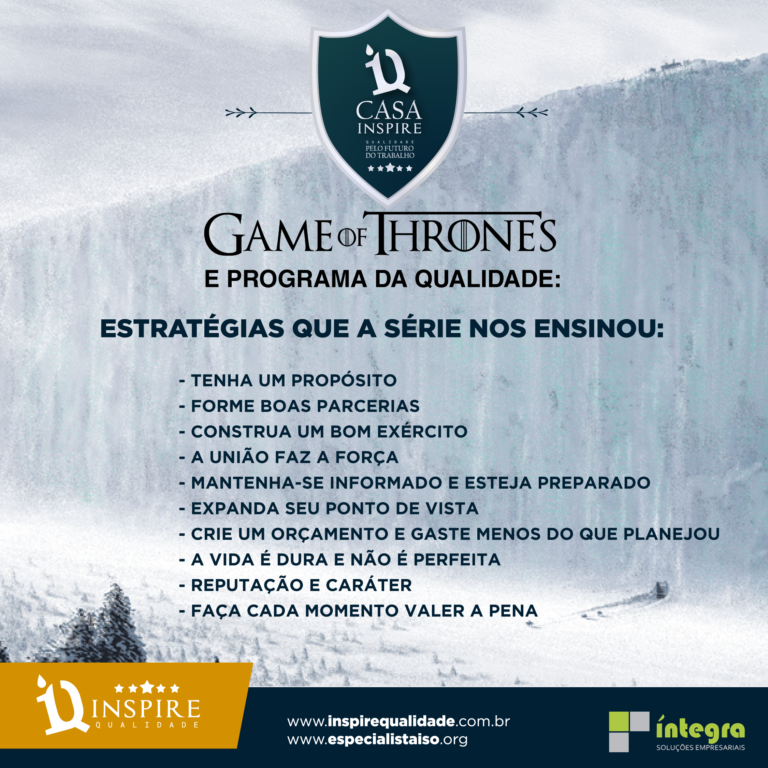 Game of Thrones e Programa da Qualidade: As 10 estratégias que a série me ensinou